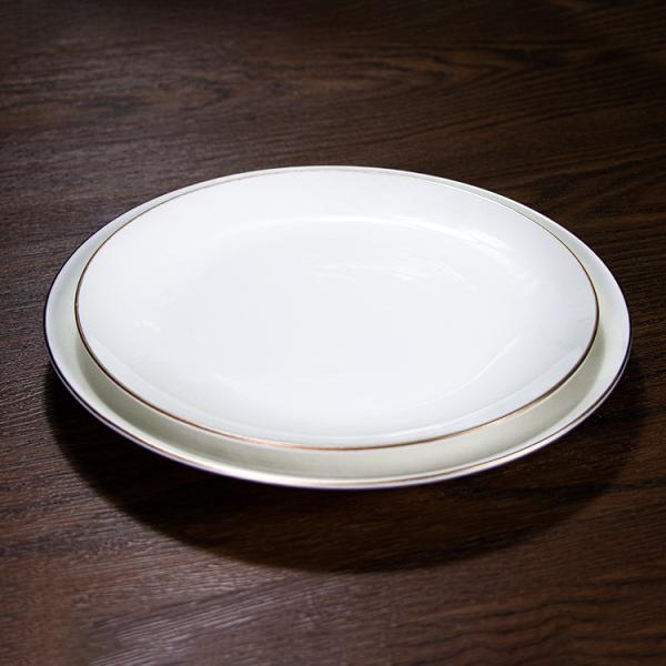 Colored Porcelain Dinnerware Gold Trim 4pcs Ceramic Cup And Plate