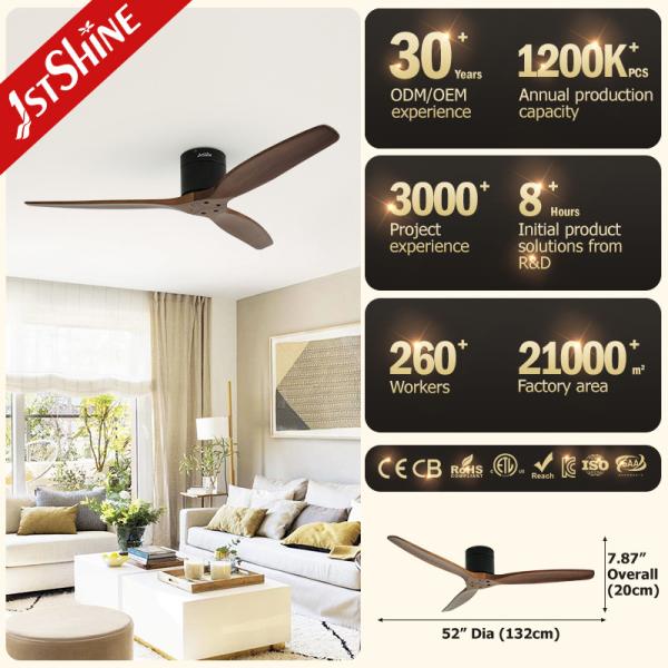 fã de teto da decoração da casa de 220V 60w com o motor de C.A. de controle remoto