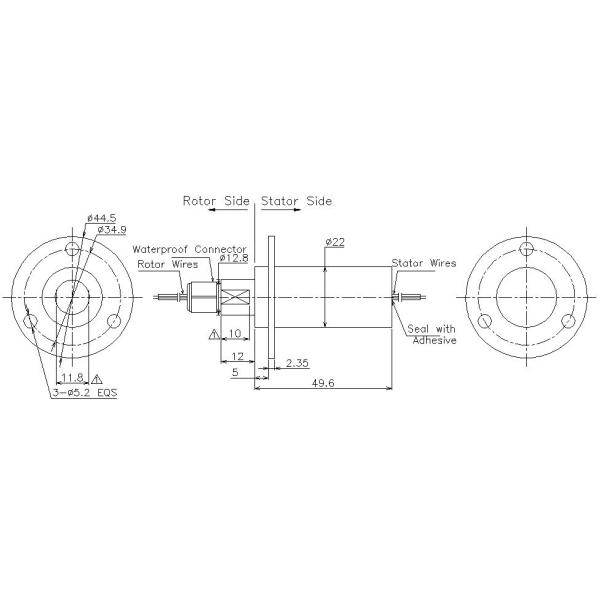 IP68 Высокая защита. Сдвижное кольцо с фланцем