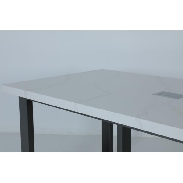 Custom Modern Style Hotel Bar Table with Stone Top and Stainless Steel Base