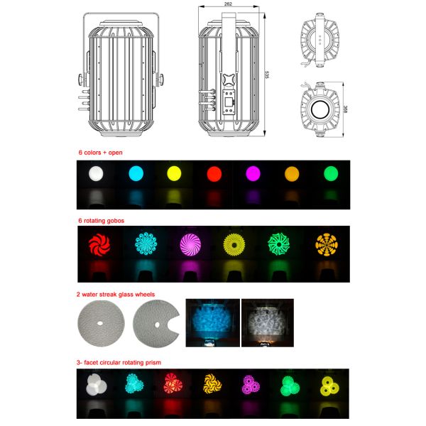 Outdoor Wave Projector 600W Colorful Ripple Water Effect Project Light