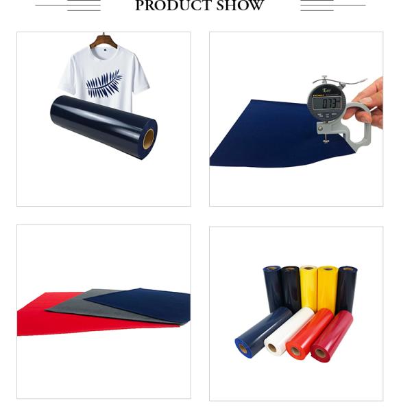 High-Temperature PU Film Heat Transfer Vinyl for Customizing T-Shirts Clothing Bags and Hats with 130-150°C and 0.16mm-0.18mm Thickness