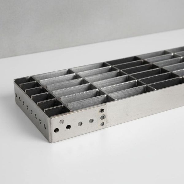Anti-Corrosion Slip-Resistant High Load-Bearing Steel Grating Stair Treads for Industrial Metal Ladders