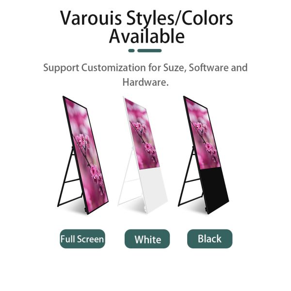Portable Battery Powered Digital Poster 55 Inch LCD Advertising Screen Wireless Smart Signage for Event Promotion