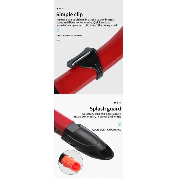 OEM Diving Swim Semi Dry Snorkel Tube For Beginners 47cm