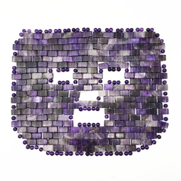 Health and Wellness Technology Polished Amethyst Goddess Jade Stone Mask for Natural Beauty 2024