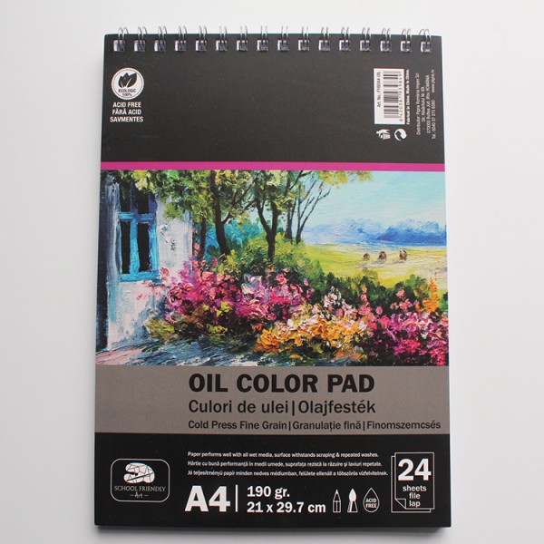 Hot selling wholesale A4 30 sheets acid-free drawing paper oil pad for art painting