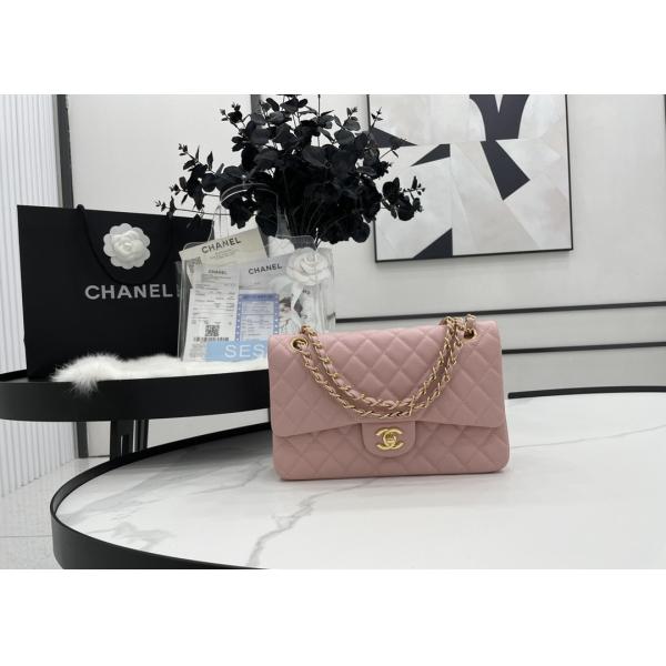 Ball Caviar Womens Chain Bag Calf Skin Inside Suede 25cm Length