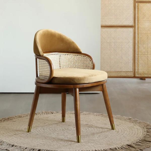 Wicker Rattan Dining Table And Chairs Sets Modern Solid Wood