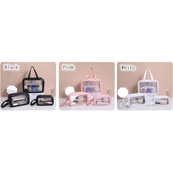 Transparent Waterproof Travel Wash Bag Hanging Makeup Storage Pouch