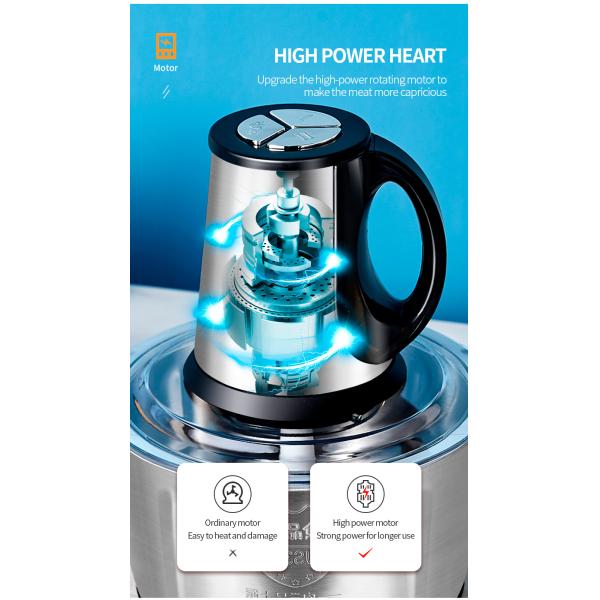 Kitchen Electric Meat Grinder Machine 500W 4L third gear