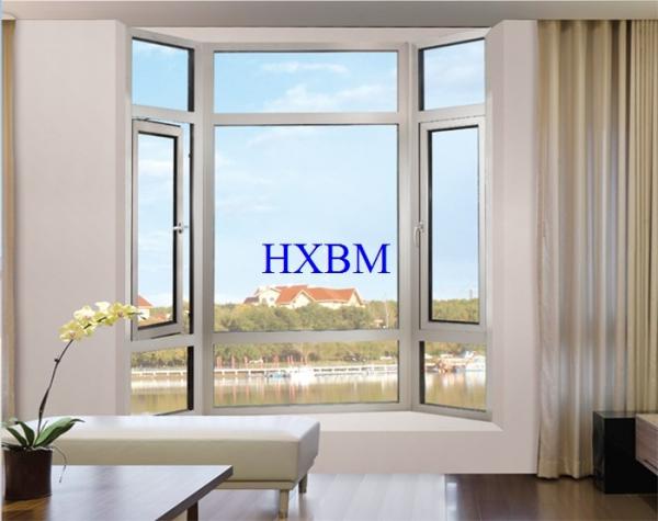 Preservação Upvc branco Windows do calor, francês de poupança de energia Windows de Upvc