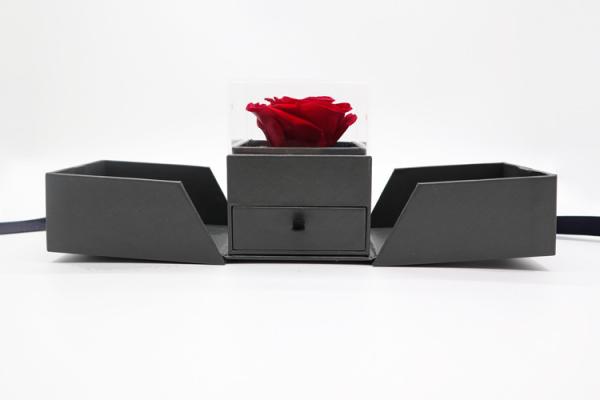 Preserved Flowers In Box Single red rose eternal flower with gift box Valentine's Day gift