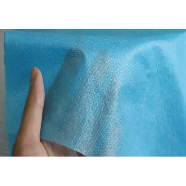 Blue Medical Protective Clothing / Plastic Isolation Gowns Disposable Cpe Suit