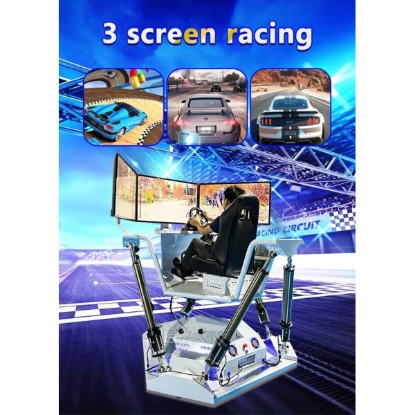 Hot Selling Six-Axis Three-Screen Racing Car 300Kg 9D Vr Racing  Simulator