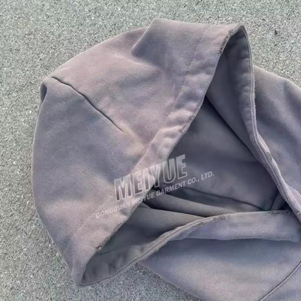 Condeunda personalizada personalizada sin cadena DTG DTG DTG Impreso Fabricantes de capucha de hombro de hombros con capucha de hombro Logotipo personalizado