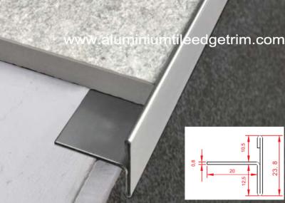 T Shaped Stainless Steel Tile Trim Edging Natural Color For Floor / Tile End