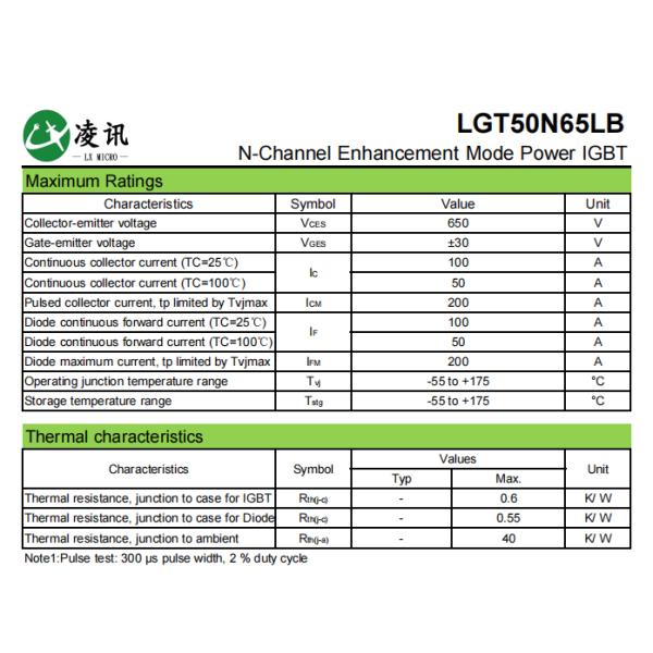 50A 650V надежная и прочная низкочастотная мощность IGBT для портативной электростанции