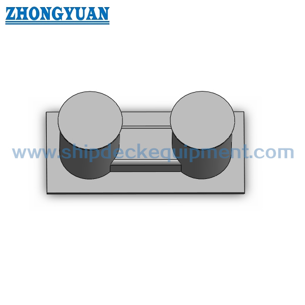Steel Double Bitt Bollard with Narrow Base | GB/T 554 Type C Ship Towing Equipment