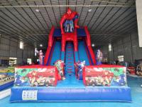 Commercial Slides Duplos Inflaveis Homem-Aranha Slides Secos Inflaveis Castelo Para Crianças E Adultos para Venda