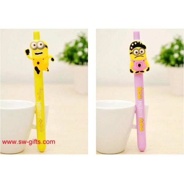 Cute Korean Stationery Small Yellow People Gel Pen Kawaii Creative Colored Pens School