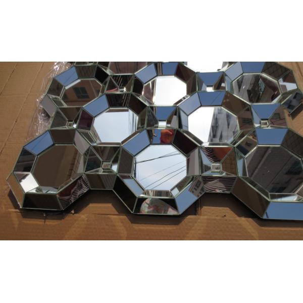 Excellent 3D Wall Mirror Gold Wooden Trimming 75 * 4.5 * 130cm Size