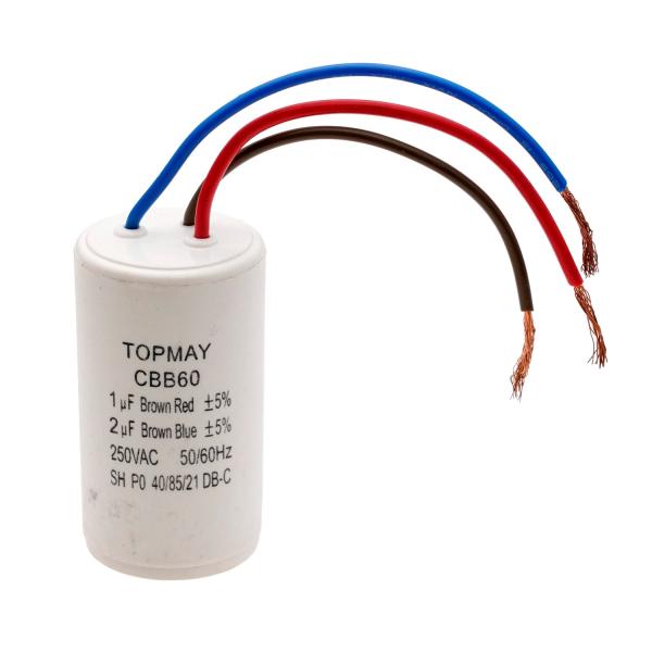 CBB60 Motor Run Capacitor 1+2uf 250VAC Twin Tub Washing Machine