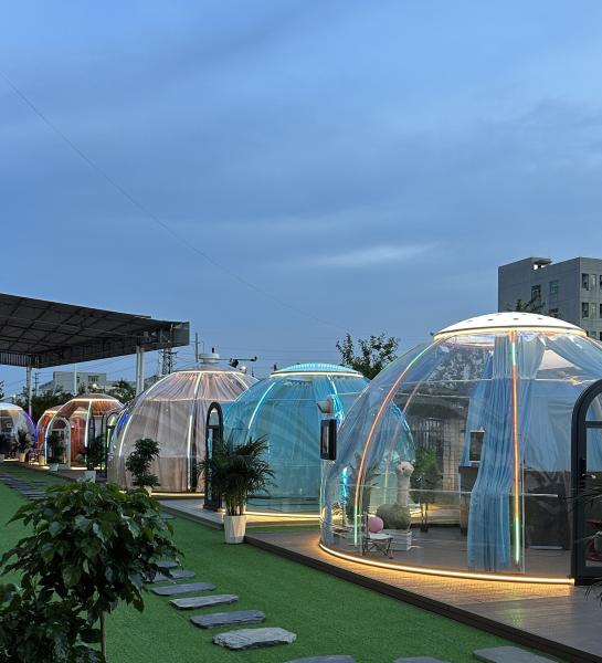 Modular Waterproof Bubble House Outdoor Luxury Geodesic Glamping Dome Tent