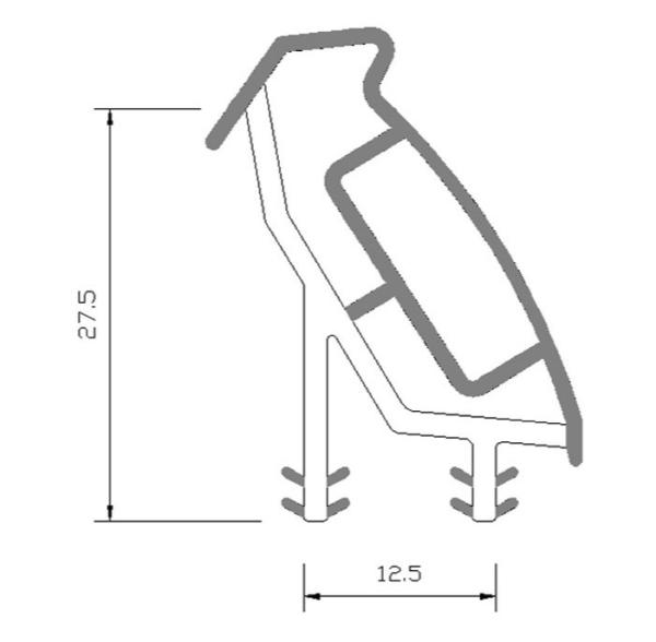 Modern UV Resistant Epdm Rubber Door Seal Epdm Sill Seal For Glass Bathroom Shower Rooms