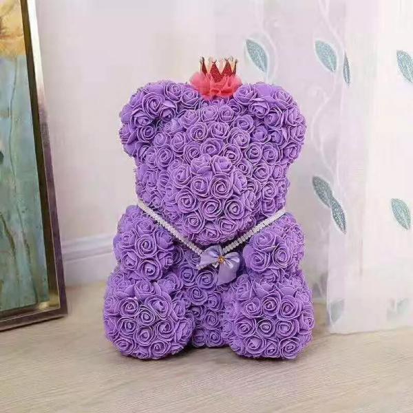 Most Popular Szie 40 CM Foam Rose Teddy Bear For Ladies Valentines Day gift  Birthday gift  Christmas day gift