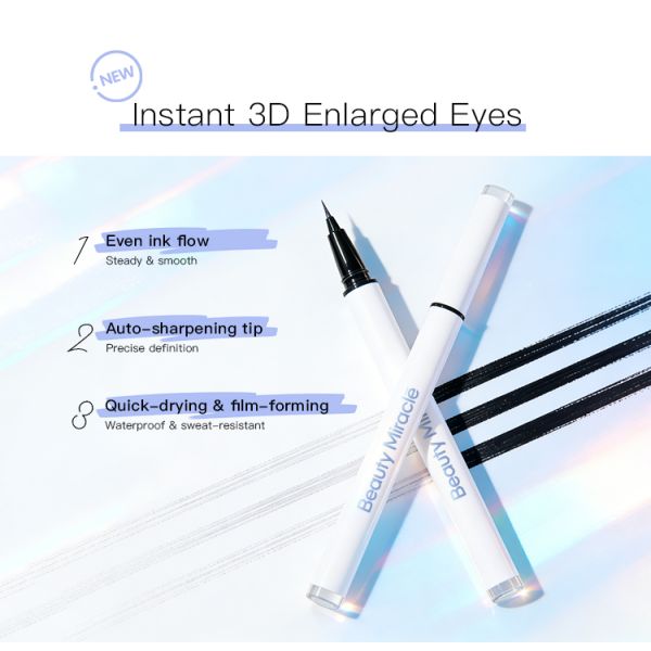 OEM Natural Black Makeup Eyeliner Pencil Quick-drying Cosmetics Waterproof Long-lasting Color Eyeliner Pen