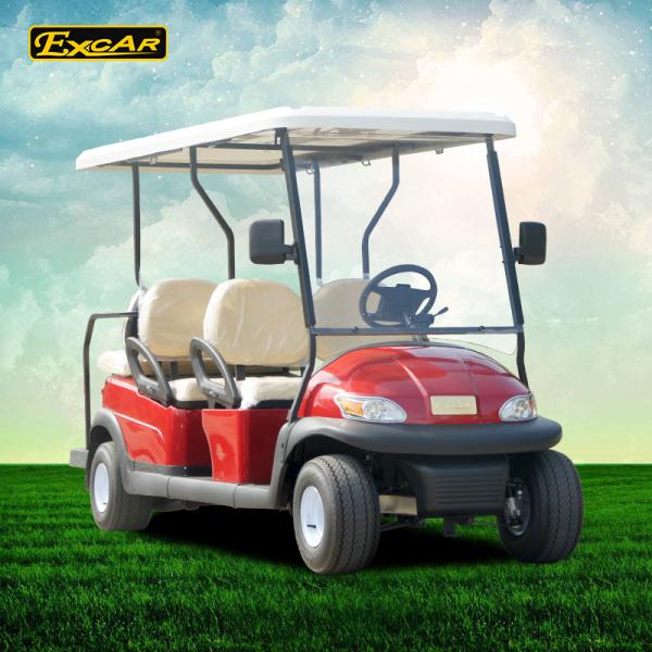 Тележка гольфа автомобиля клуба Сеатер красного цвета 6 с крышкой дождя, мотором АДК 48В 3.7КВ