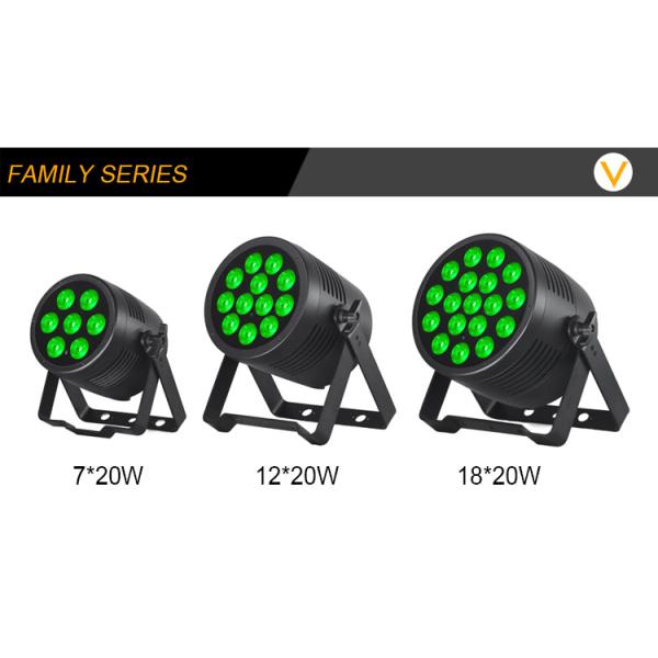 Aluminum Alloy RGBWA UV LED Flat Par 12x20W Lighting DJ Par Cans Dmx 512 Light Wash Stage Lighting for Church