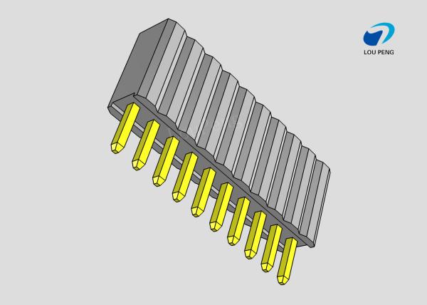 Female header, PCB Mount Receptacle, Vertical, Board-to-Board, 10Pin, 1.0mm Pitch, single row, Gold Flash, DIP, Black