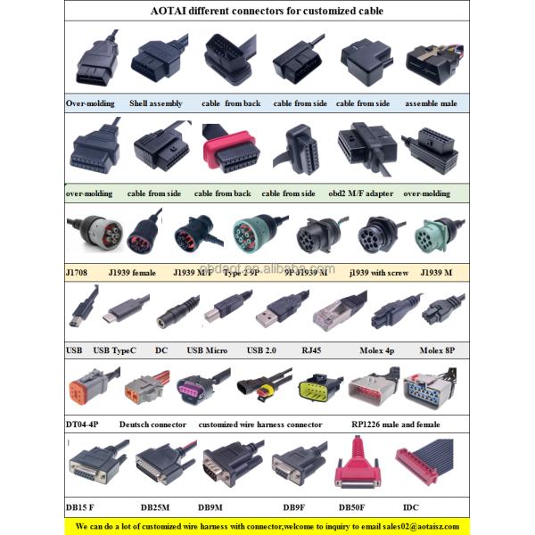 Style Male 16pin Connector MINI OBD2 Connector for 24v OBD1 Enclosure to Close Car Windows Automatically