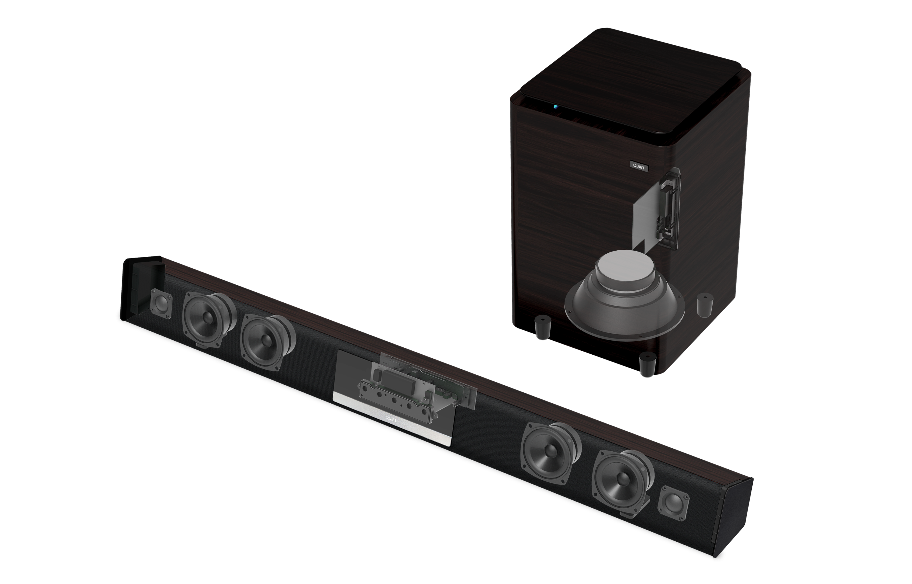 4.1 Channel TV Sound Bar with Subwoofer, surround soundbar 140w home theater systems
