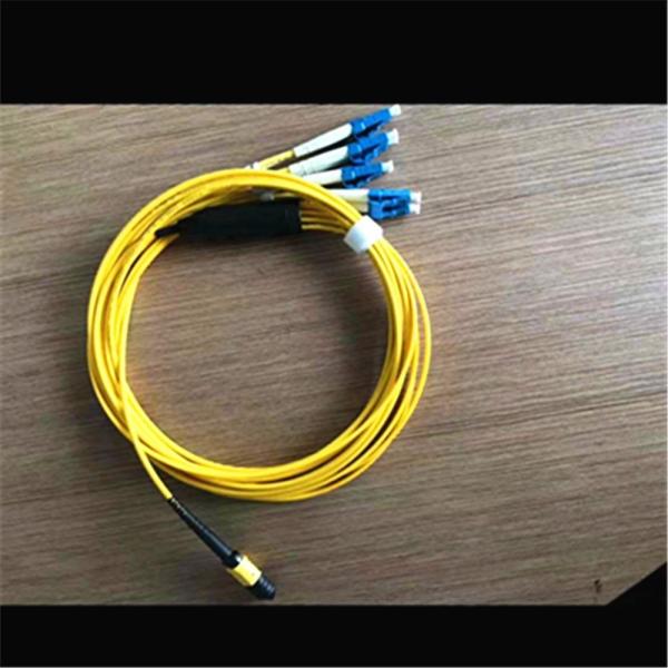 40G OM3 Fiber Optic cable MPO/MTP to 4 duplex LC unitboot connector