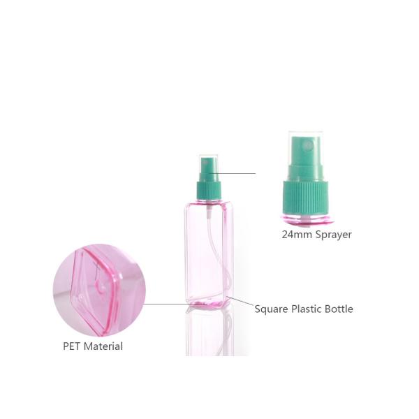 100ml PET Sprayer Square Plastic Cosmetic Bottle
