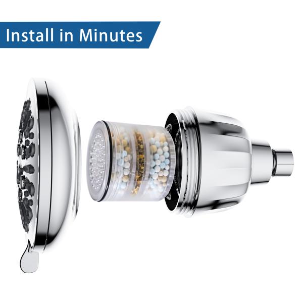 Experience a Spa-like Shower with our Adjustable Brass Swivel Ball Joint Shower Head