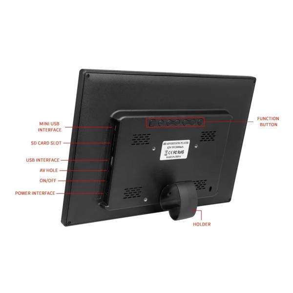 Экран рамки 15inch LCD фото AC 5V 1A-2A цифров умный видео-