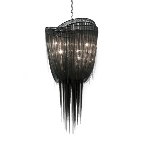 Black chain hung chandelier lighting for indoor home lighting (WH-CC-16)