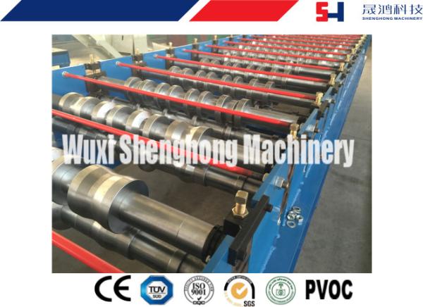 PLC Controller Roof Panel Roll Forming Machine With Manual Passive Decoiler 5.5KW