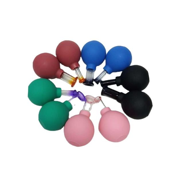 Grupo colocando facial do vidro da terapia da sução do vácuo da cara do silicone do copo da massagem do músculo do corpo do alívio das dores de FULI de 2