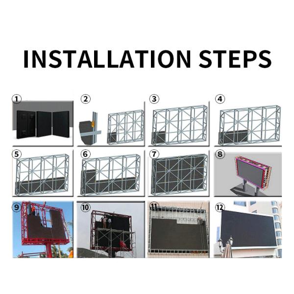 P8 Outdoor Full Color Waterproof LED Display Screen IP65 High Brightness