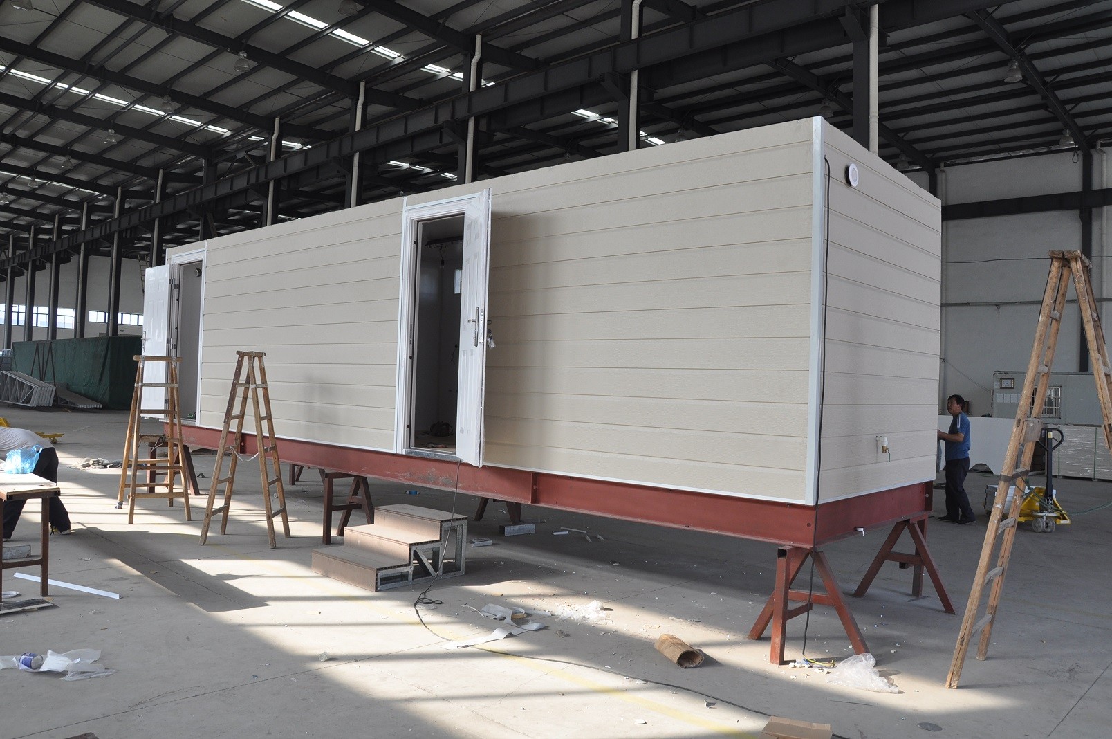 Дома Prefab железного каркаса модульные, мобильное караульное помещение для жить людей