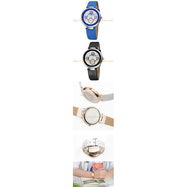 KM28 Blue Orange Pink Lady Watch PU Leather Original KIMIO Woman Watches Gift Wristwatch