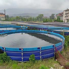 Outdoor Galvanized Steel Pipe PVC Fish Pond Breeding Circular Water Pool For