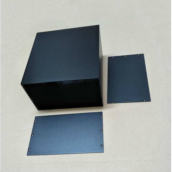 Анодированный черный экструдированный большой алюминиевый корпус 200x120x220 мм