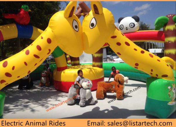 Automobiles Motorcycles on Coin Operated Amusement Plush Animal Rides in Amusement Park