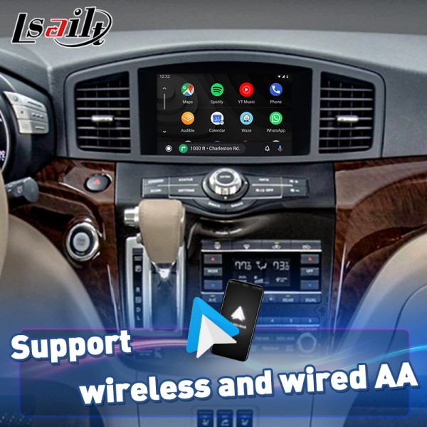 Lsailt Wireless Android Auto Carplay Screen for Nissan Quest E52 2010-2017